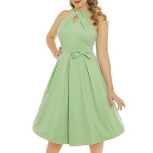 Lindy Bop green Cherel retro swing dress